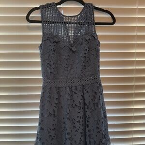 Aqua Light Blue Eyelet Dress, Size XS
